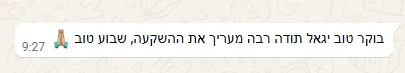 ביקורת בדק בית מלקוח מרוצה - תודה רבה, הלקוח מעריך את ההשקעה בבדק הבית שחסך כסף וליקויים